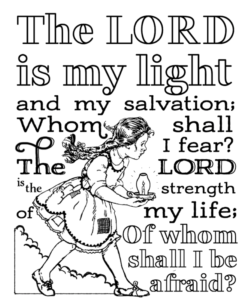 My Light and Salvation Coloring Page