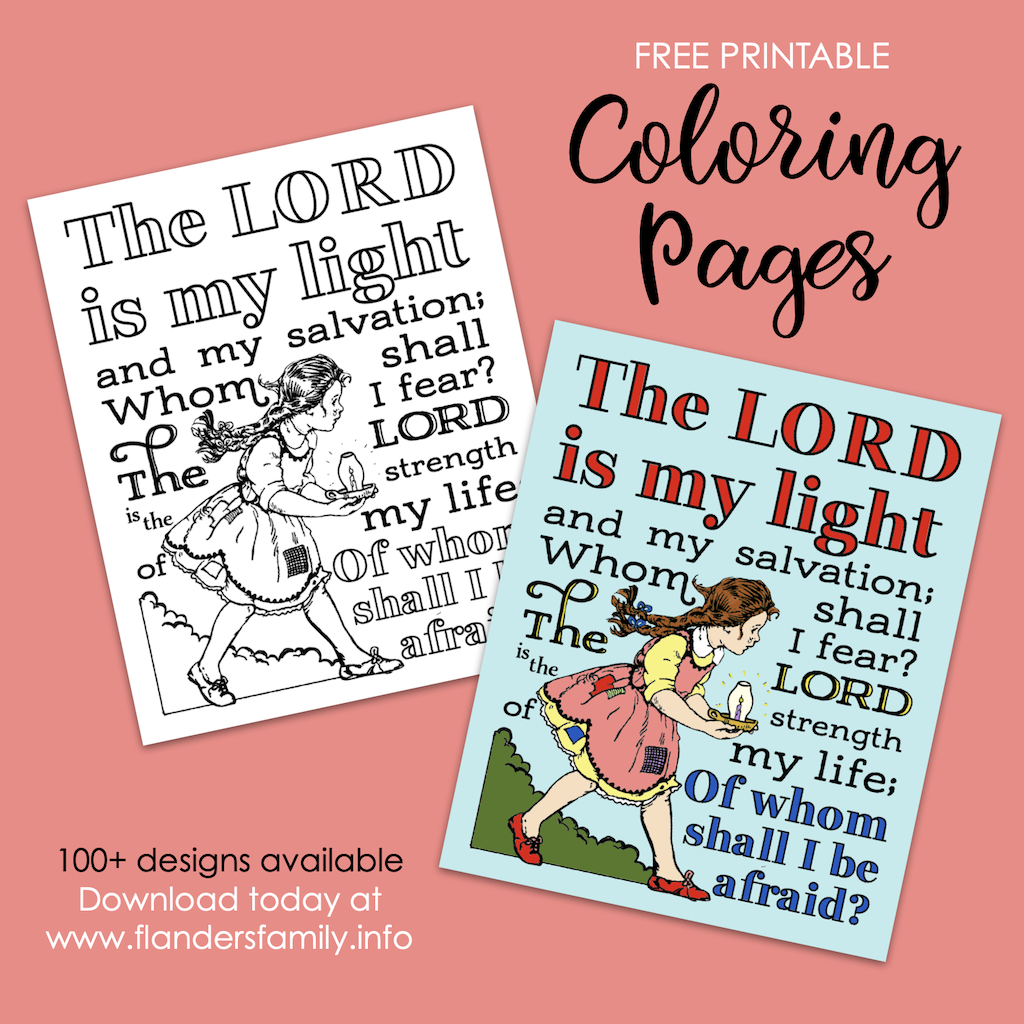 My Light and Salvation Coloring Page 