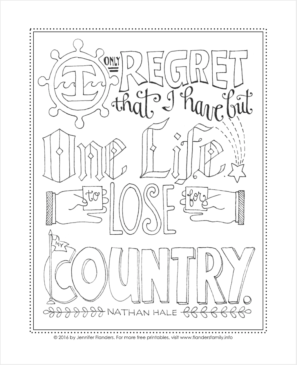 One Life to Lose Coloring Page