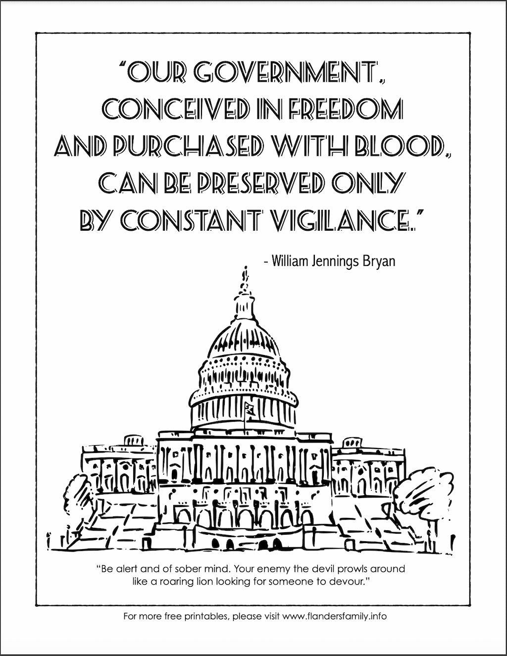 Preserved through Vigilance Coloring Page