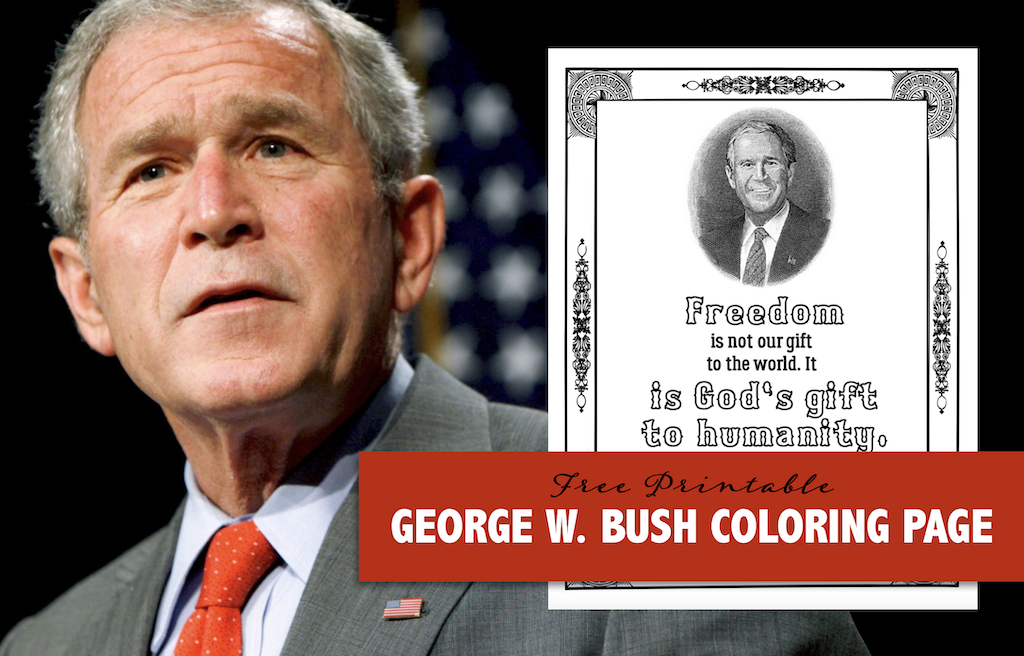 George W. Bush Coloring Page