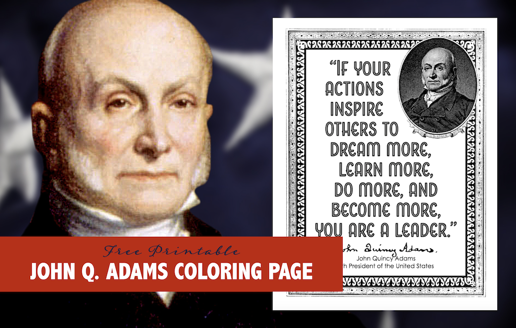 John Quincy Adams Coloring Page