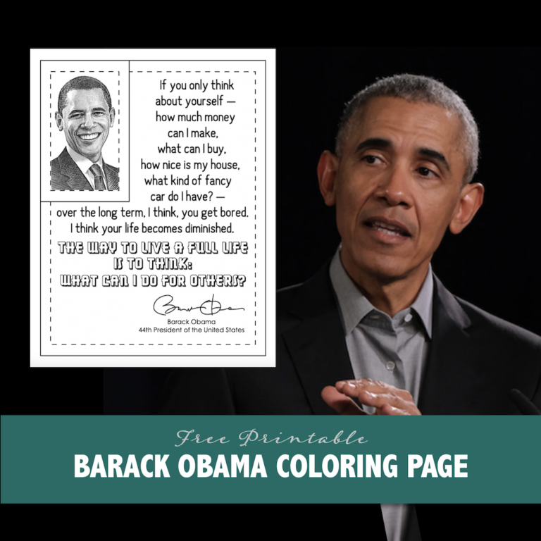 Barack Obama Coloring Page