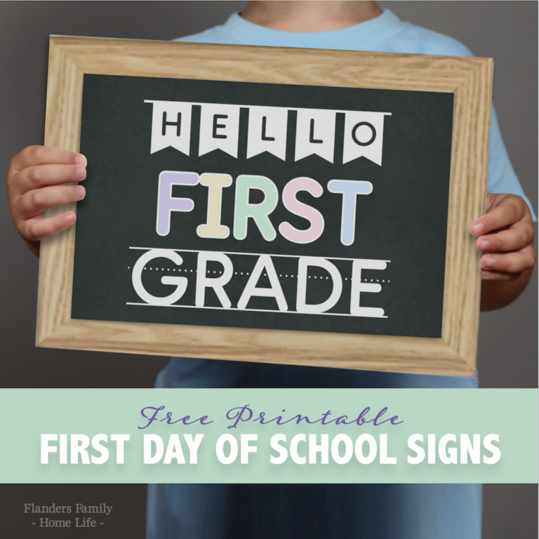 Free Printable First Day of School Signs