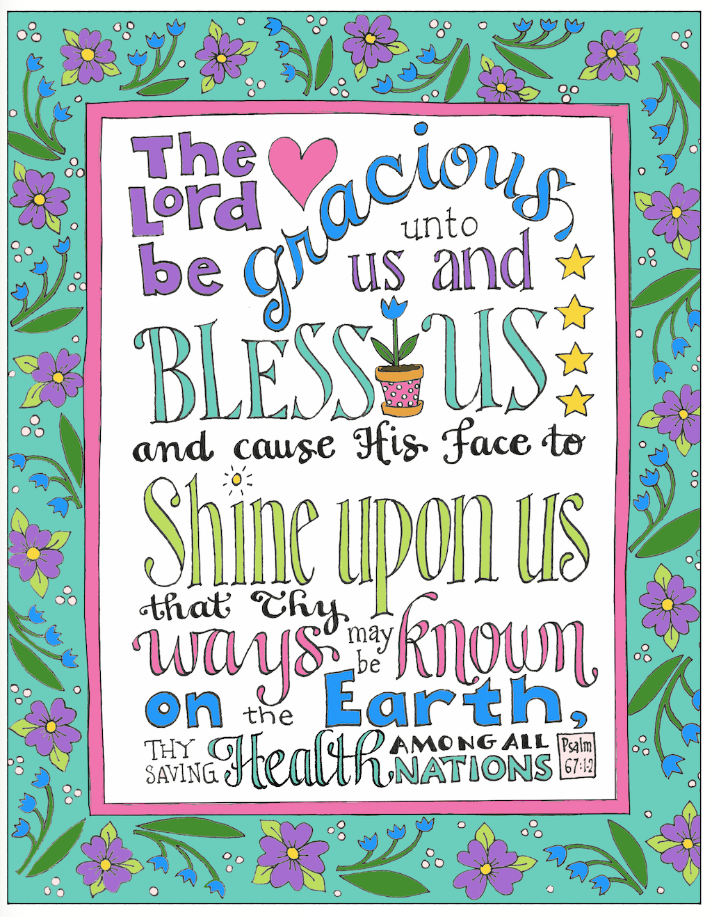 Gracious Blessings Coloring Page 