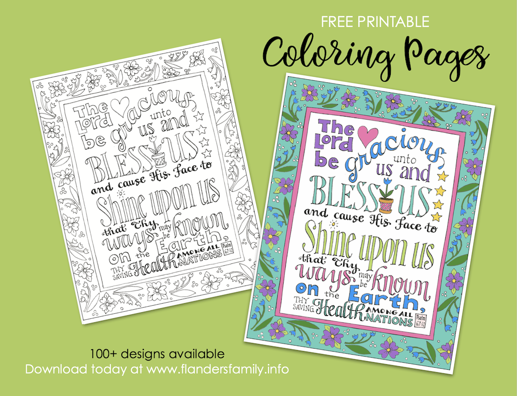 Gracious Blessings Coloring Page 