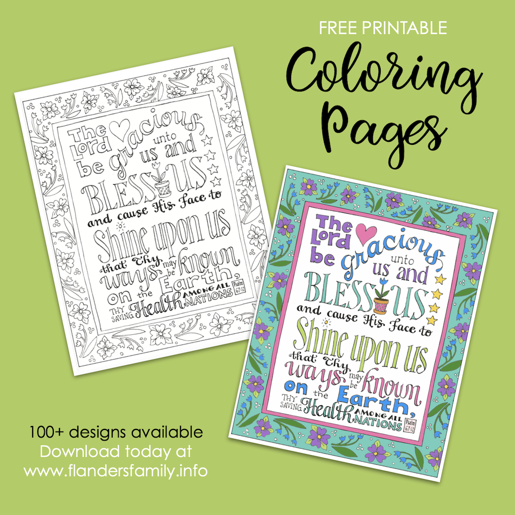 Gracious Blessings Coloring Page 