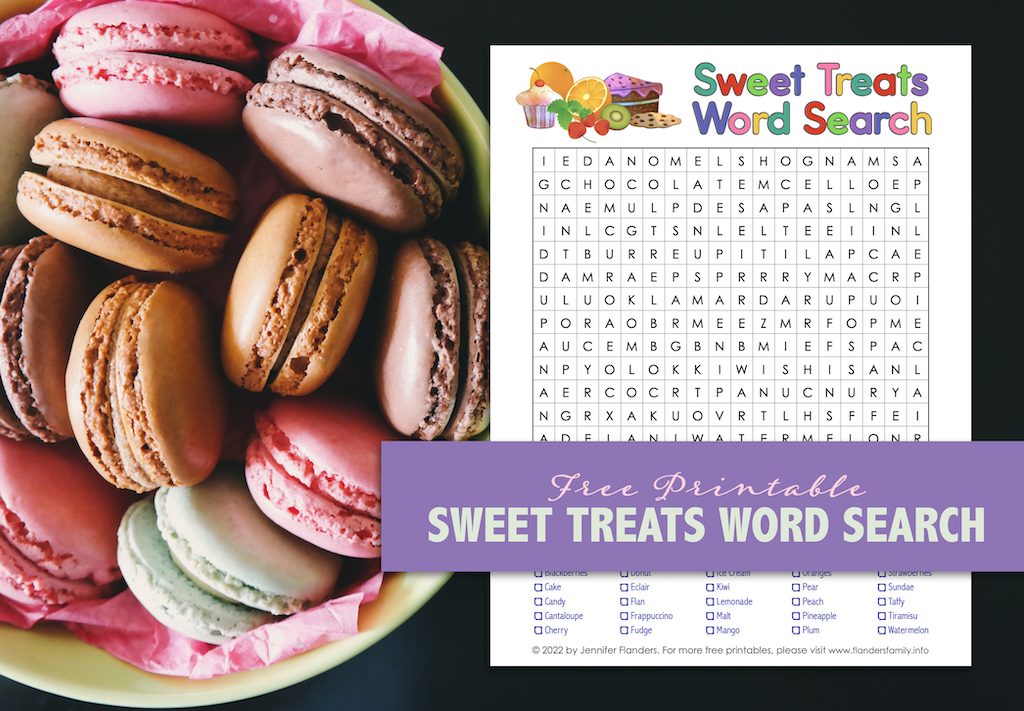 Sweet Treats Word Find