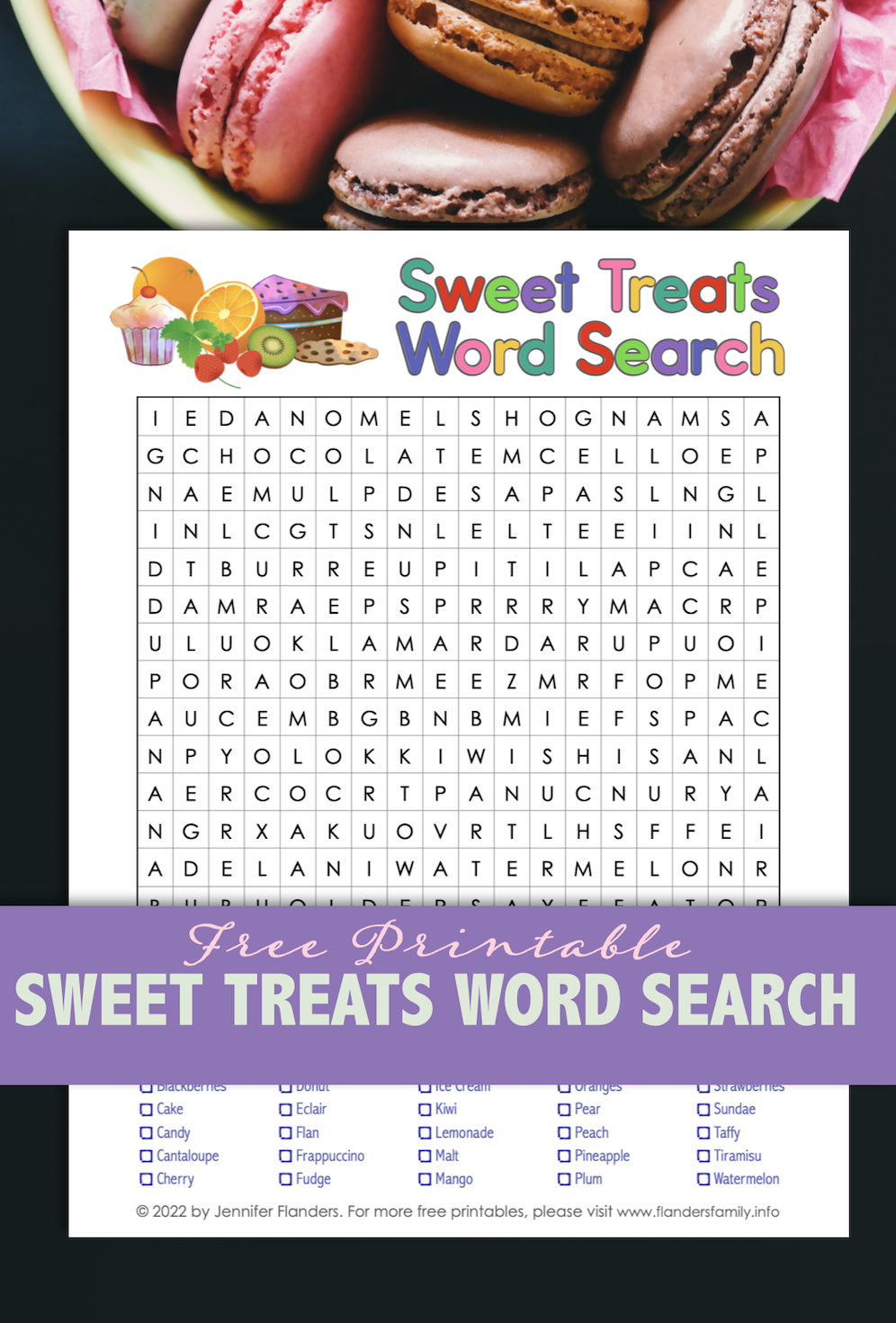 Sweet Treats Word Find