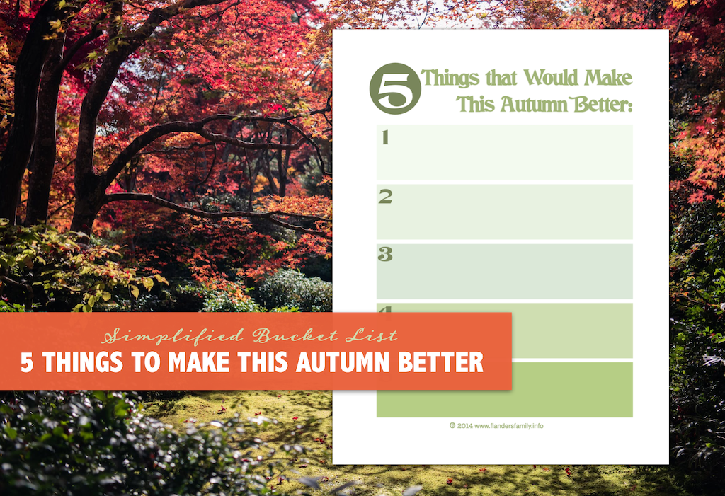 5 Things to Make Fall Better