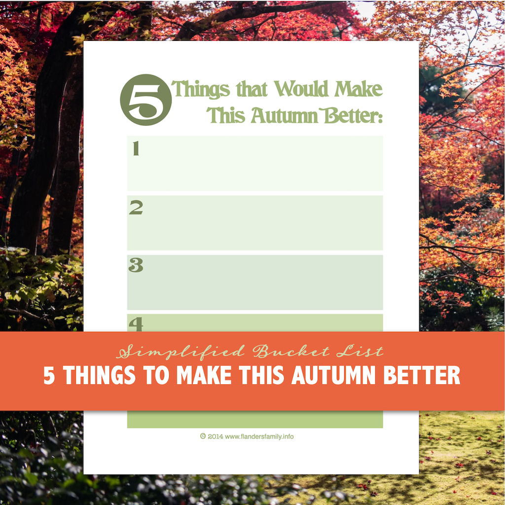 5 Things to Make Fall Better