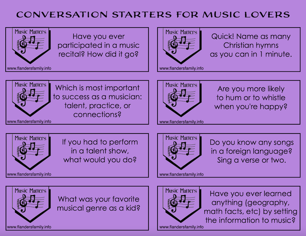 Musical Conversation Starters 