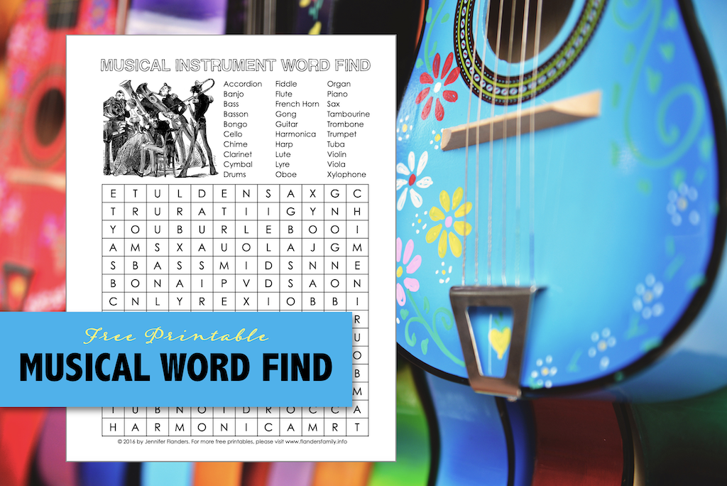 Musical Word Find Game