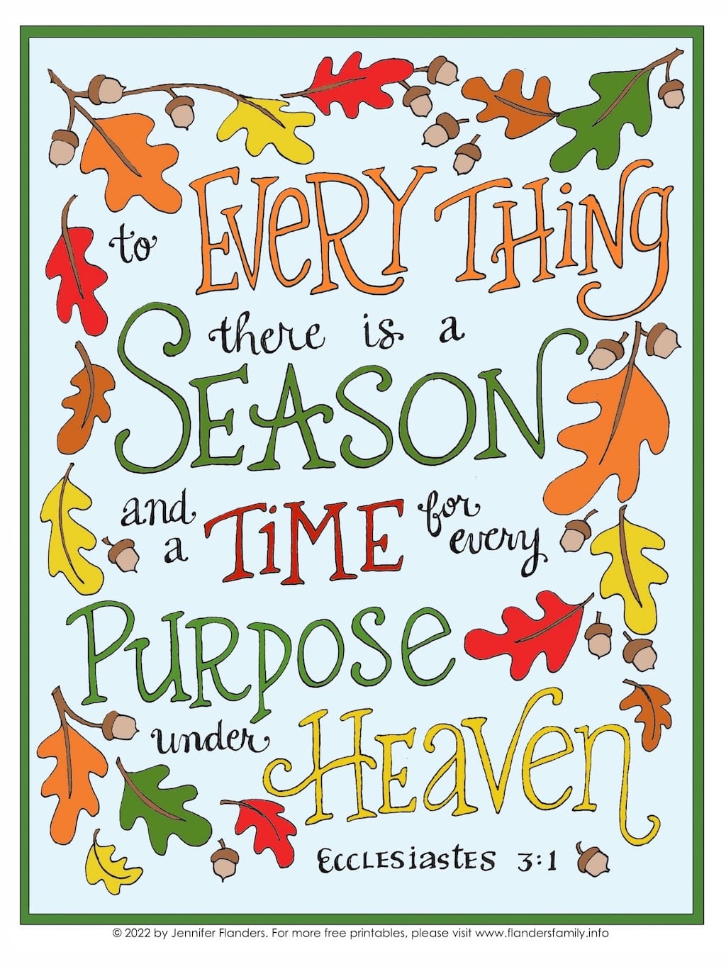 To Everything a Season Coloring Page 