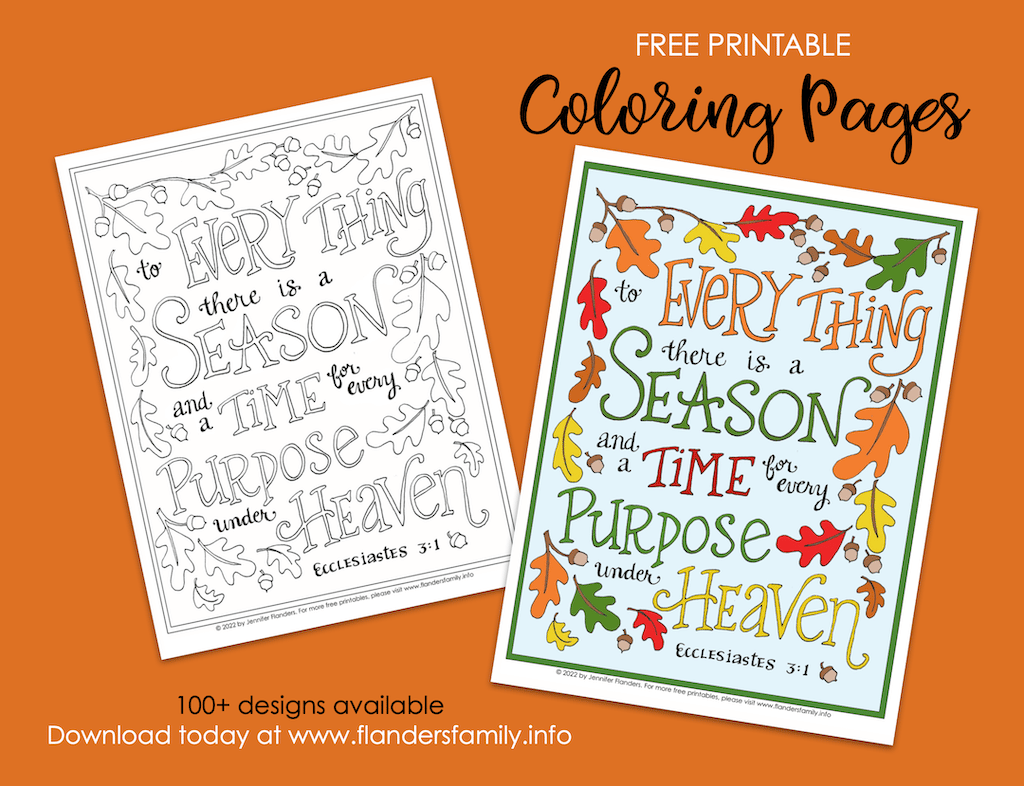 To Everything a Season Coloring Page 