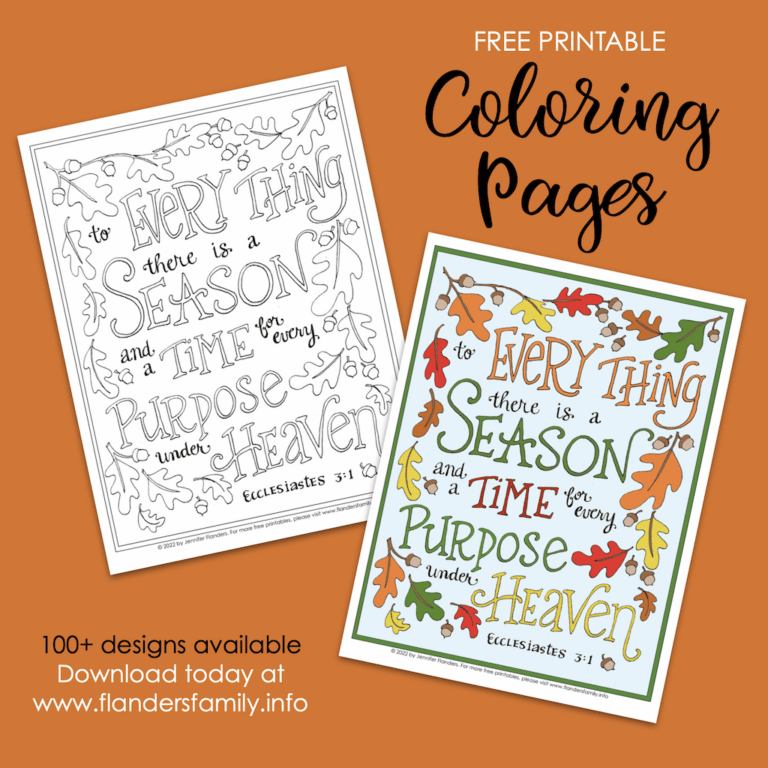 To Everything a Season Coloring Page