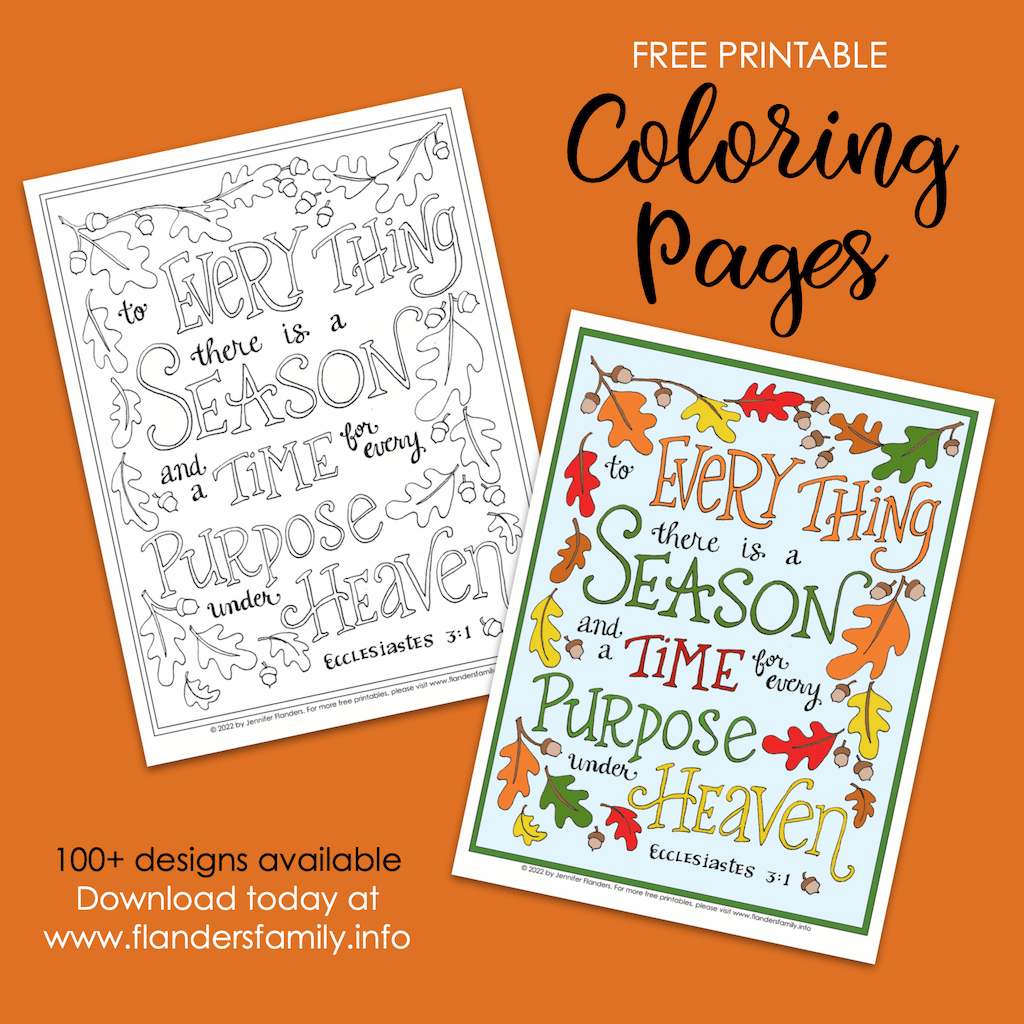 To Everything a Season Coloring Page 