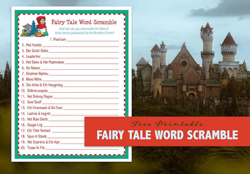 Fairy Tale Word Scramble Game