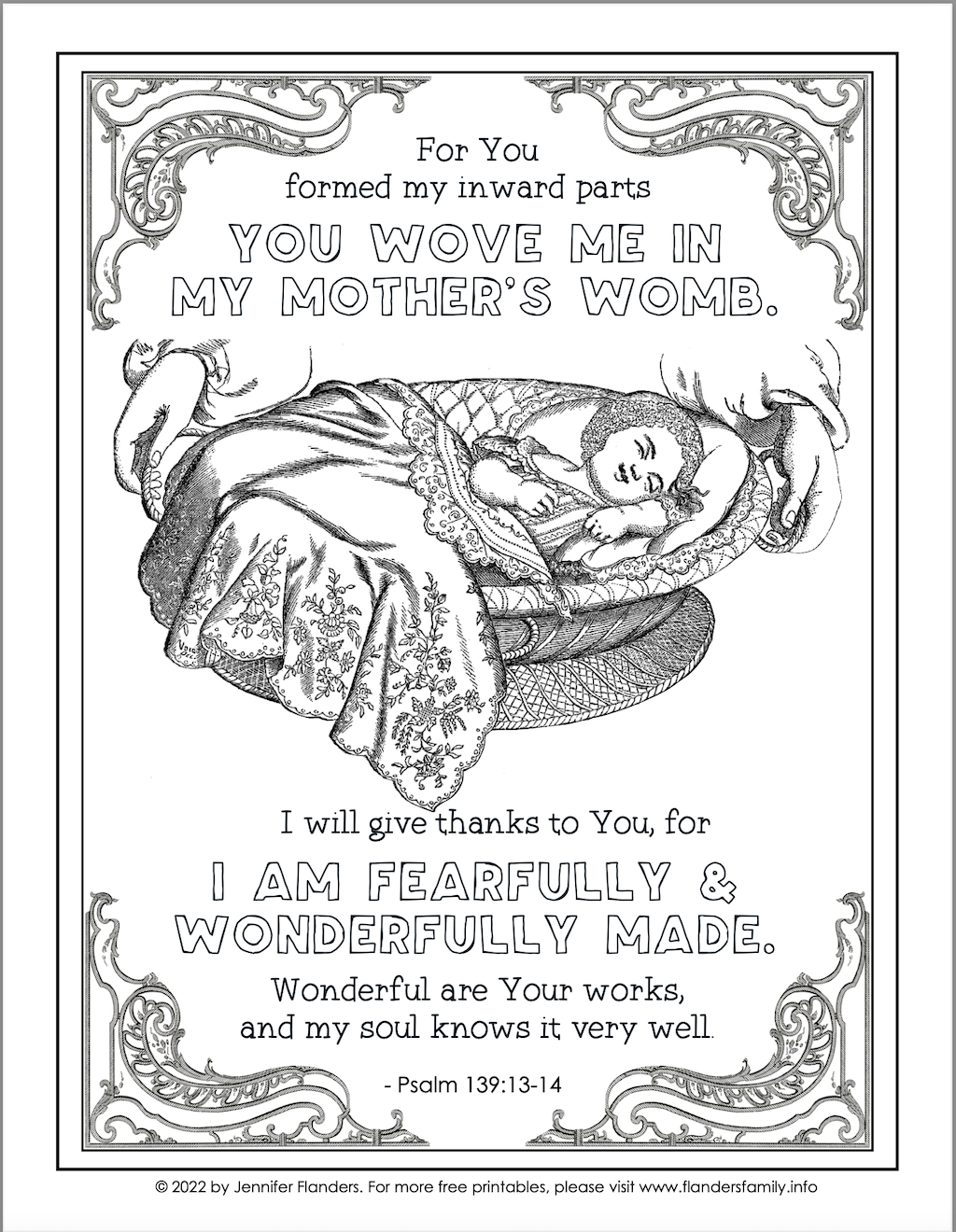 Fearfully Made Coloring Page 