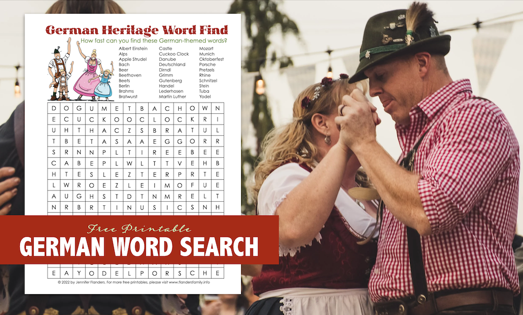 German Heritage Word Find