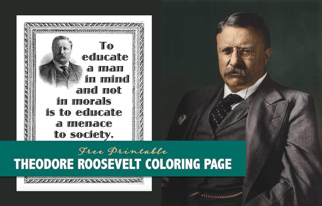 Teddy Roosevelt Coloring Page