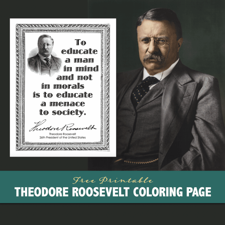 Teddy Roosevelt Coloring Page