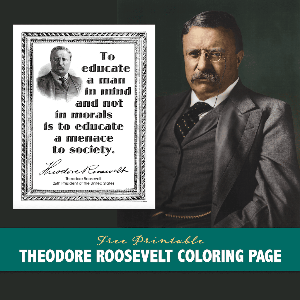 Teddy Roosevelt Coloring Page