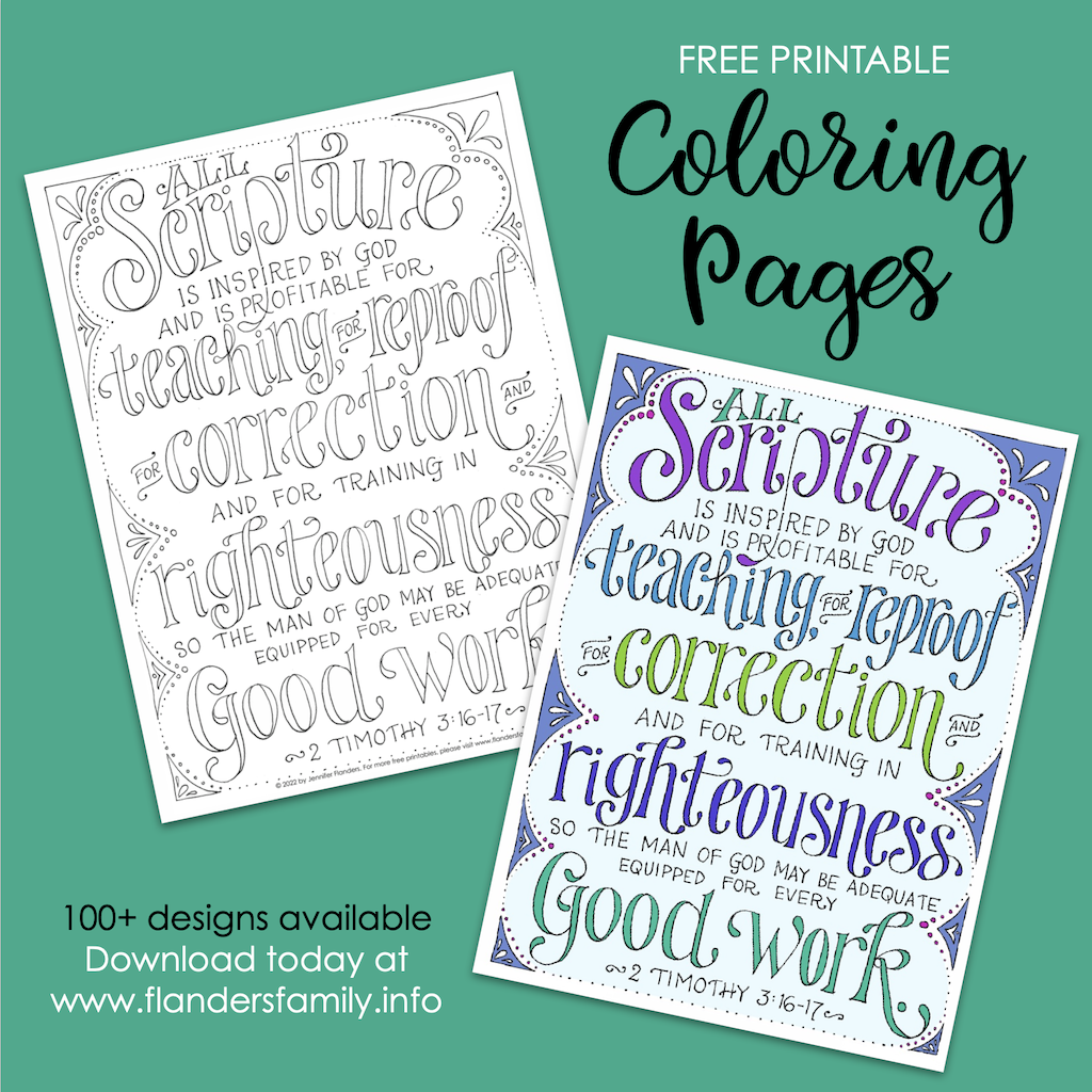 All Scripture Given Coloring Page