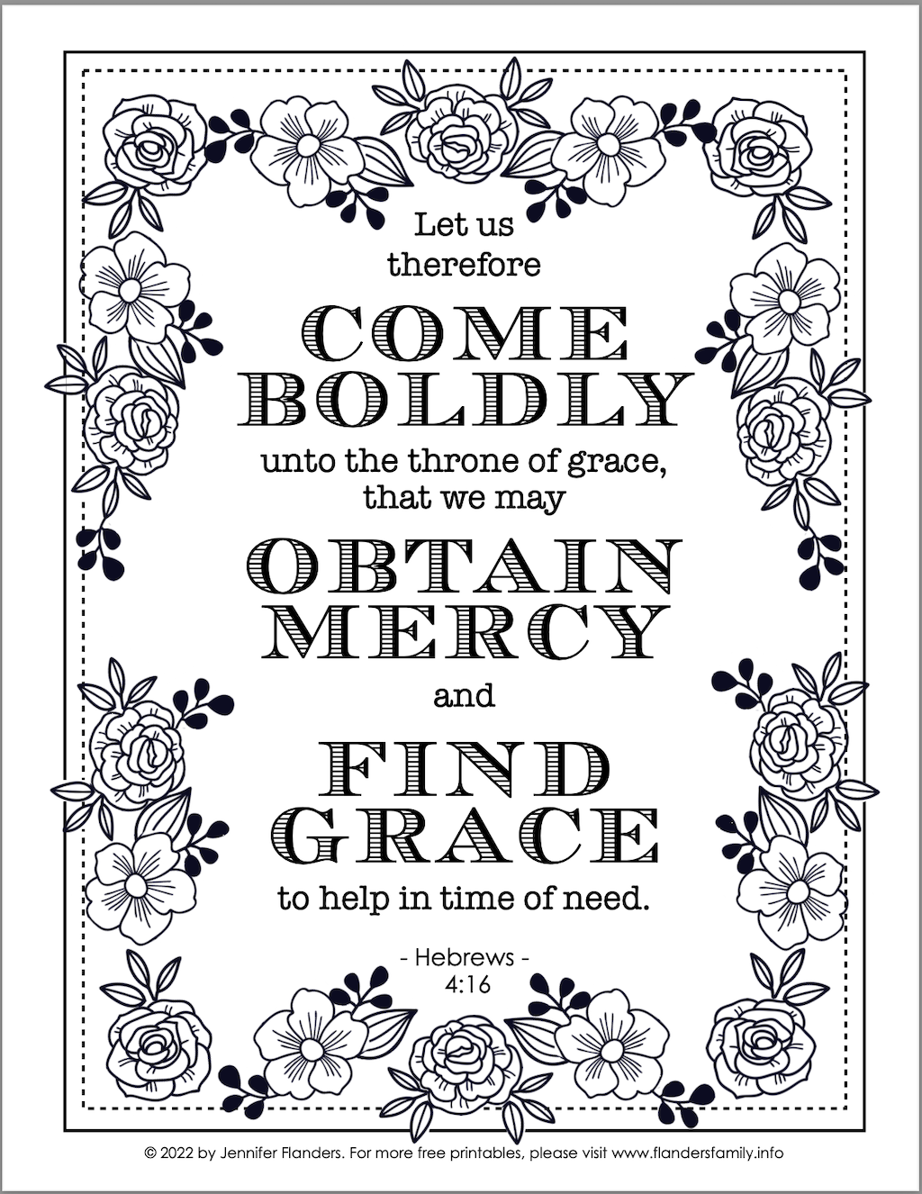 Finding Grace Coloring Page