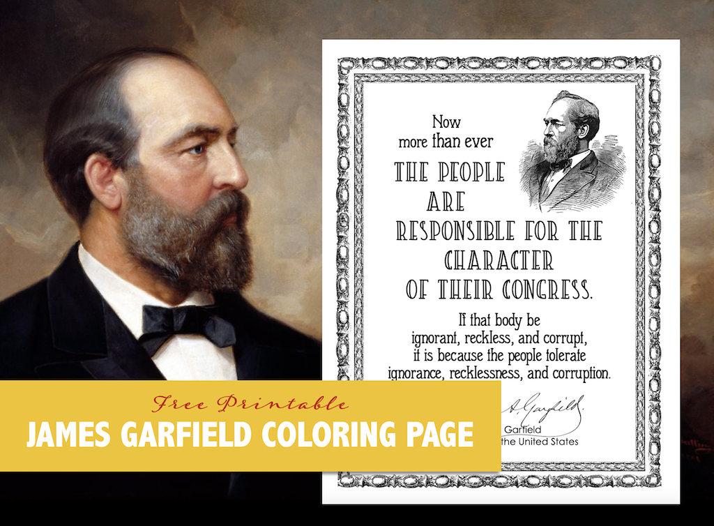 James Garfield Coloring Page 