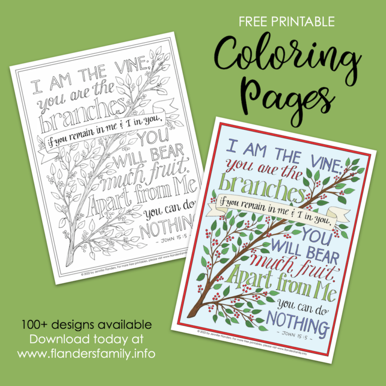 Vine and Branches Coloring Page