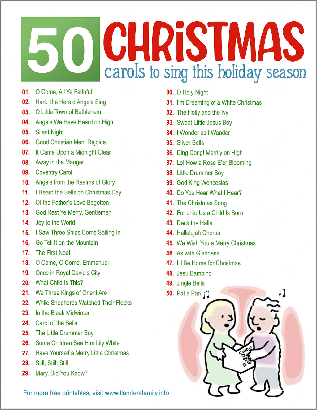 50 Christmas Carols