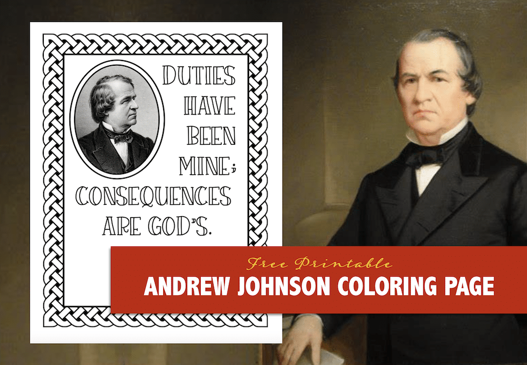 Andrew Johnson Coloring Page