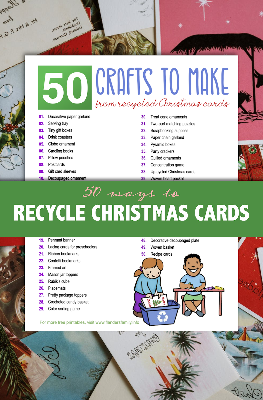 How to Recycle Christmas Cards 