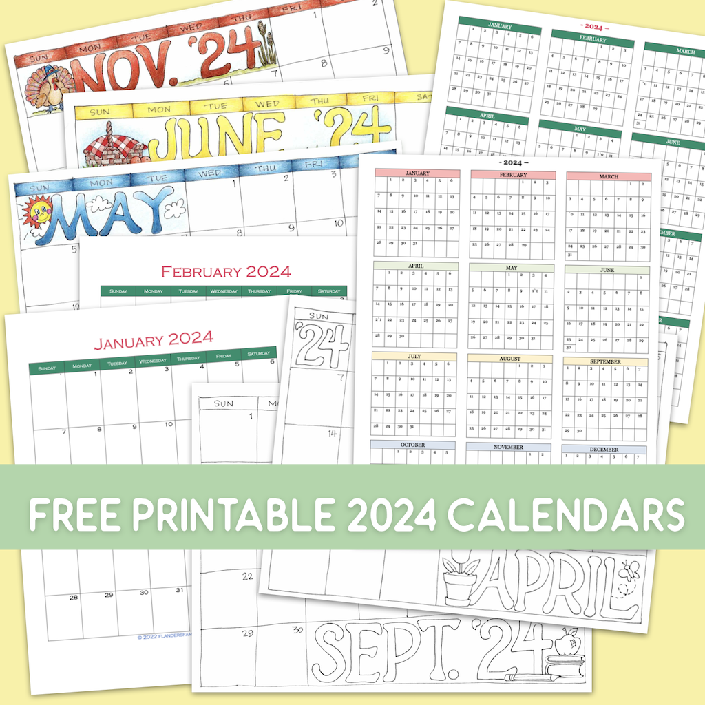 2024 Free Printable Calendars 