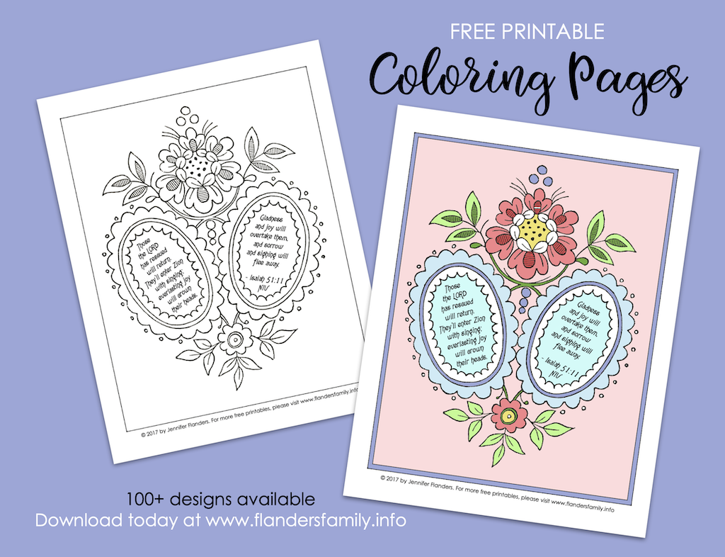 Gladness and Joy Coloring Page