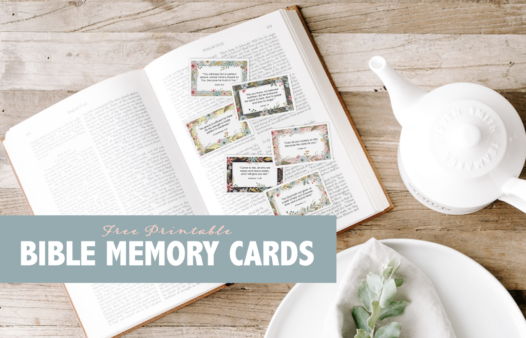 Pretty Printable Bible Memory Cards