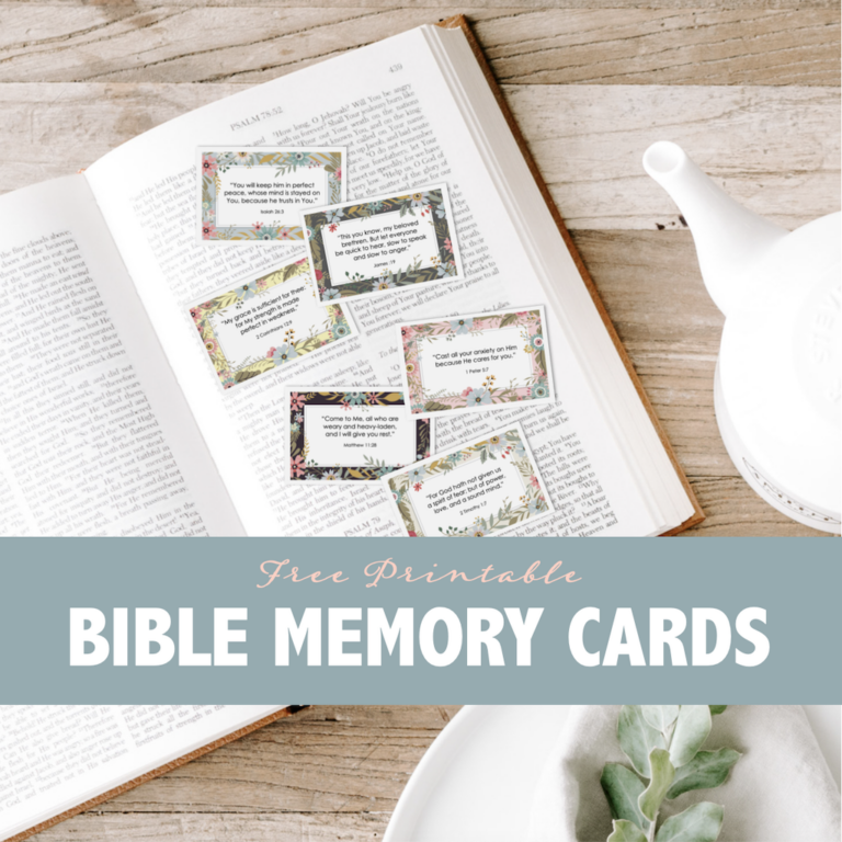 Pretty Printable Bible Memory Cards