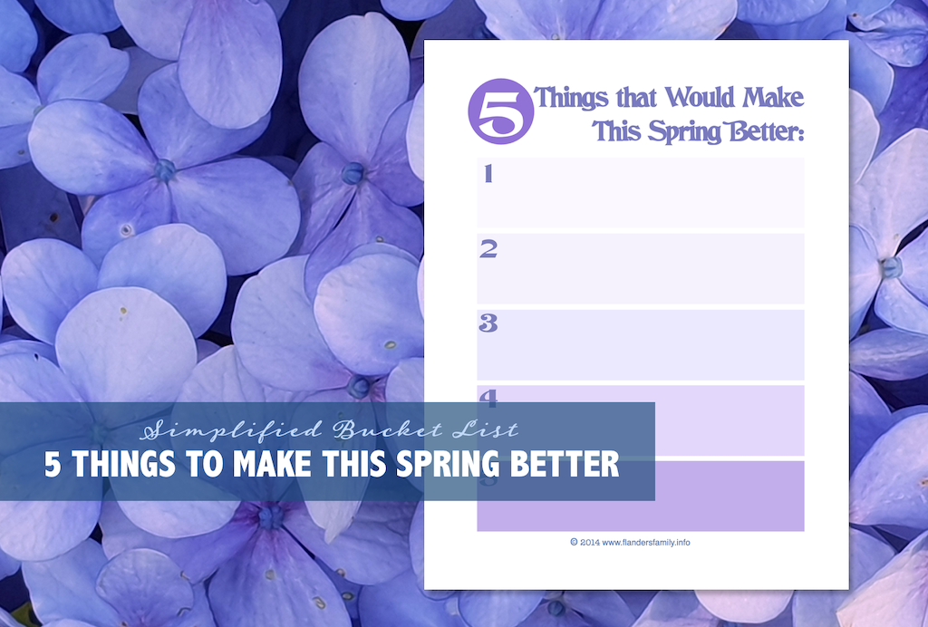 5 Things That Would Make This Spring Better