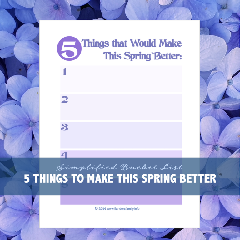 5 Things to Make Spring Better