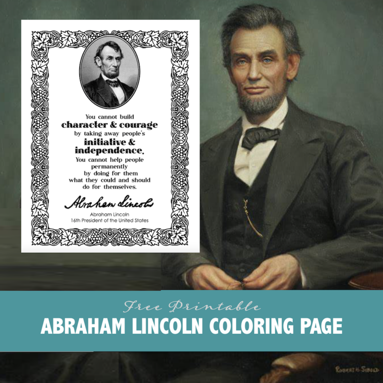 Lincoln Quote Coloring Page