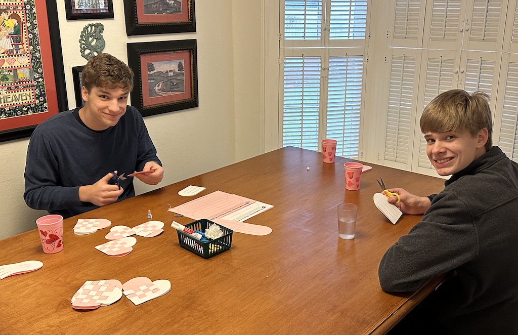 Boys Making Crafts