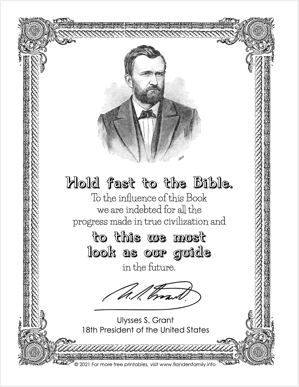 Ulysses Grant Coloring Page