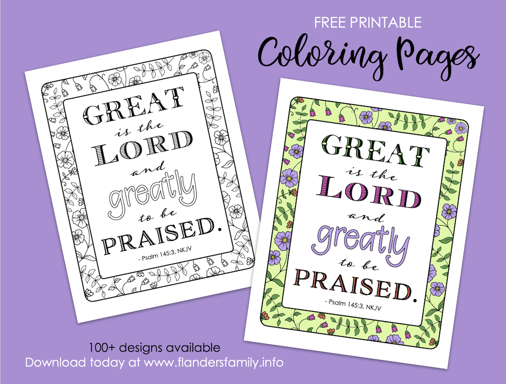 Great is the Lord Coloring Page