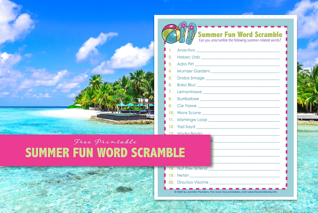 Summer Fun Word Scramble