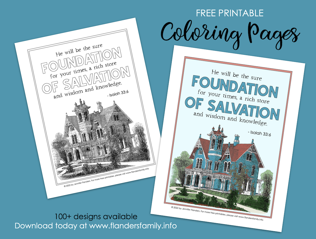 A Sure Foundation Coloring Page