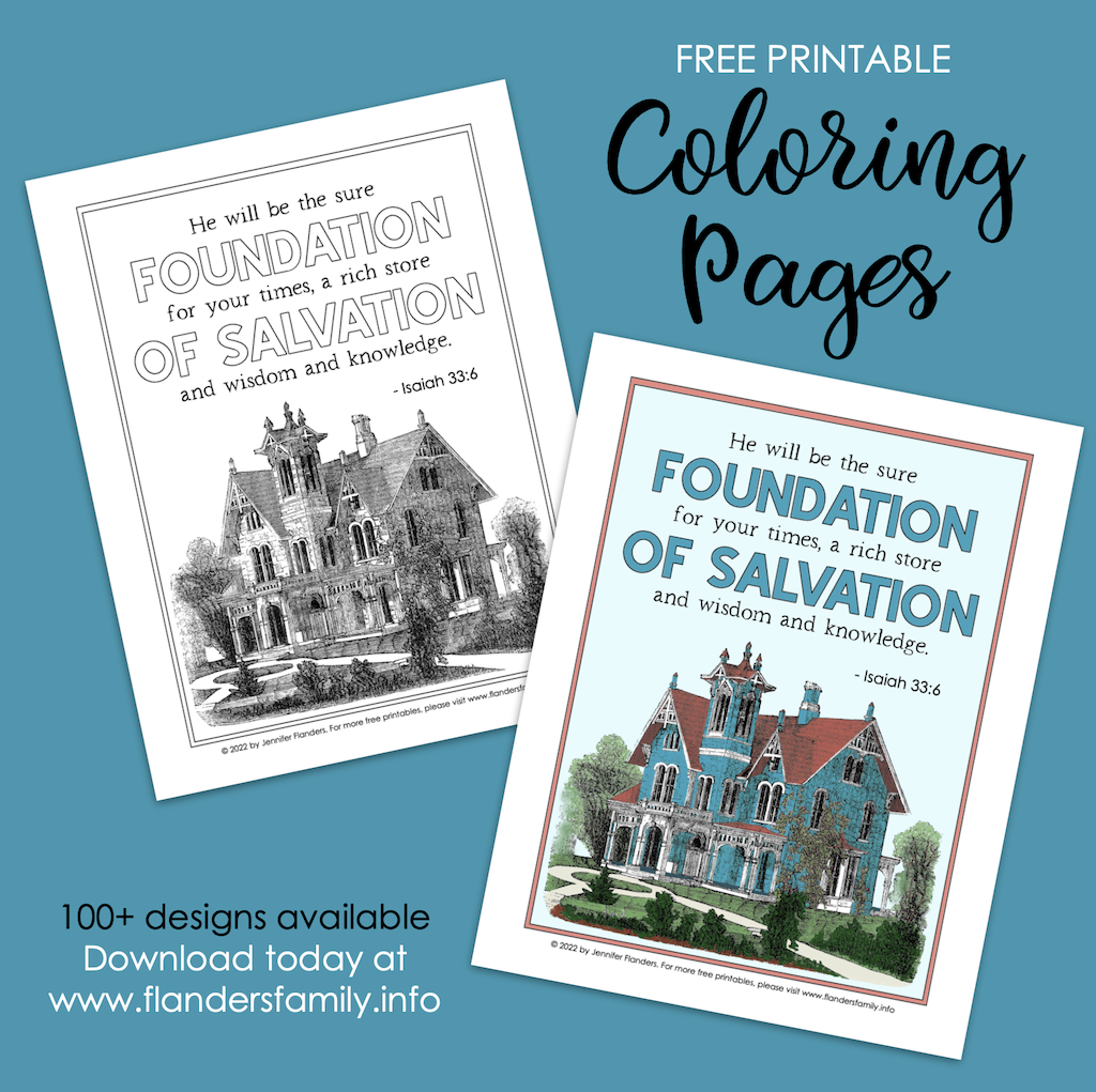 A Sure Foundation Coloring Page