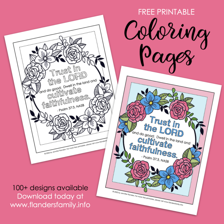 Cultivate Faithfulness Coloring Page