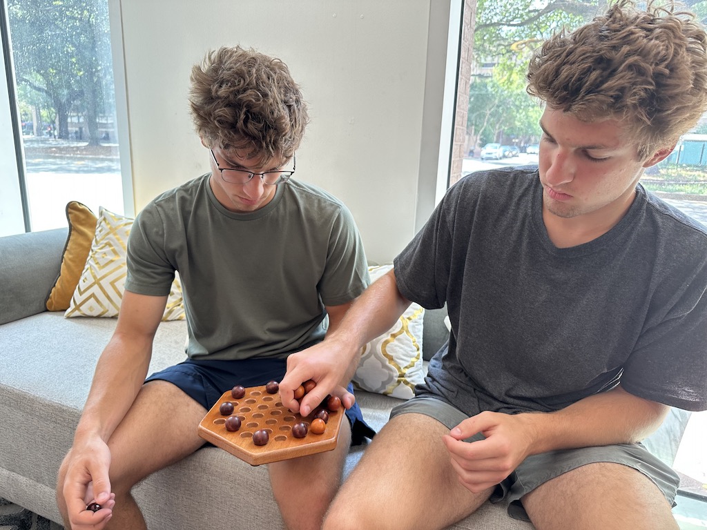 Two Boys Playing Game