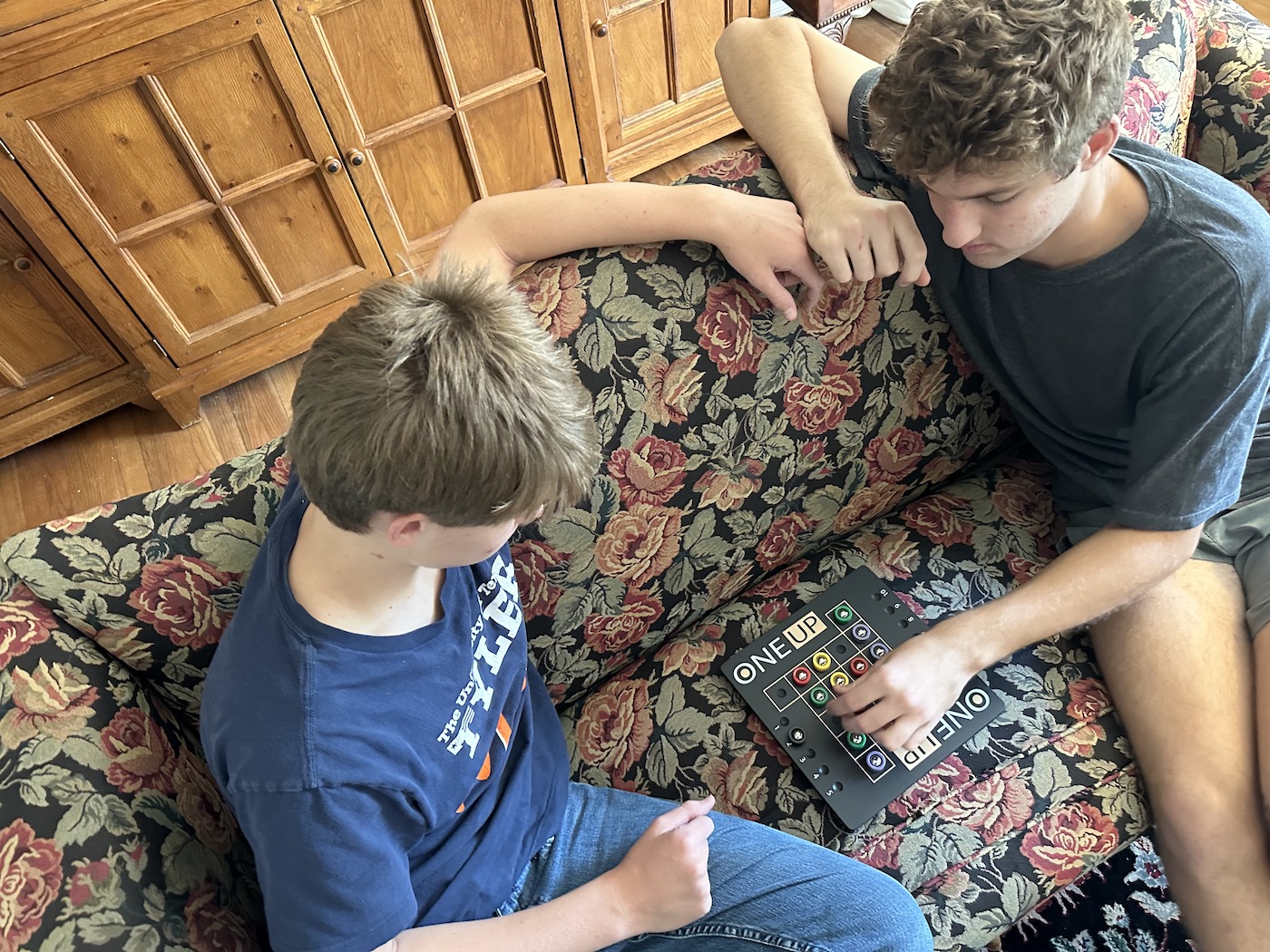 boys playing boardgame